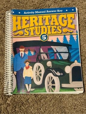 BJU Press Heritage Studies 5 Activity Manual Answer Key is a spiral-bound book